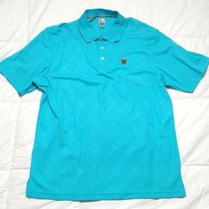 FALDO CLARET & GREEN POLO MENS LRG